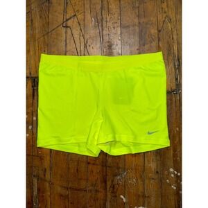 Nike Golf Shorts Womens Medium Green Logo Dri-Fit Elastic Waist Tour Performance